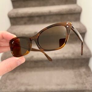 NEW Ray-Ban RB2299 Lady Burbank Women's Cat Eye Sunglasses 52mm Brown/Brown Lens